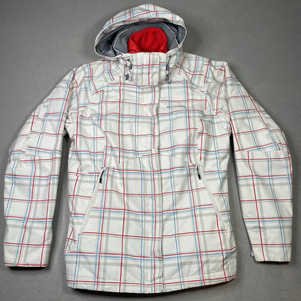 Columbia Sportswear Company Jacket Large White and Red Fleece Lined women - Picture 1 of 7